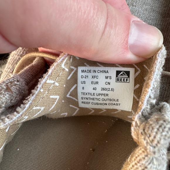 Reef Mens Cushion Coast Tan Textile Loafer Comfort‎ Casual Shoes Size 8 Beach main image 10
